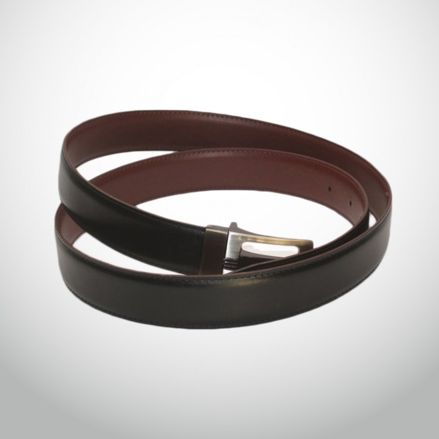 Genuine Leather Fippable Waist Belt GLB#01 - Brown & Black